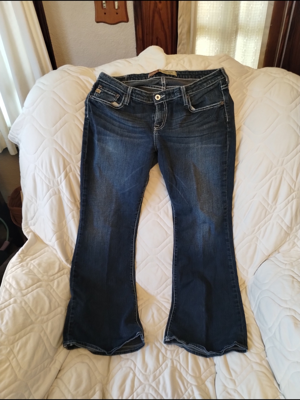 Big Star Women’s Dark Blue Stretch Bootcut Jeans Sz 34R